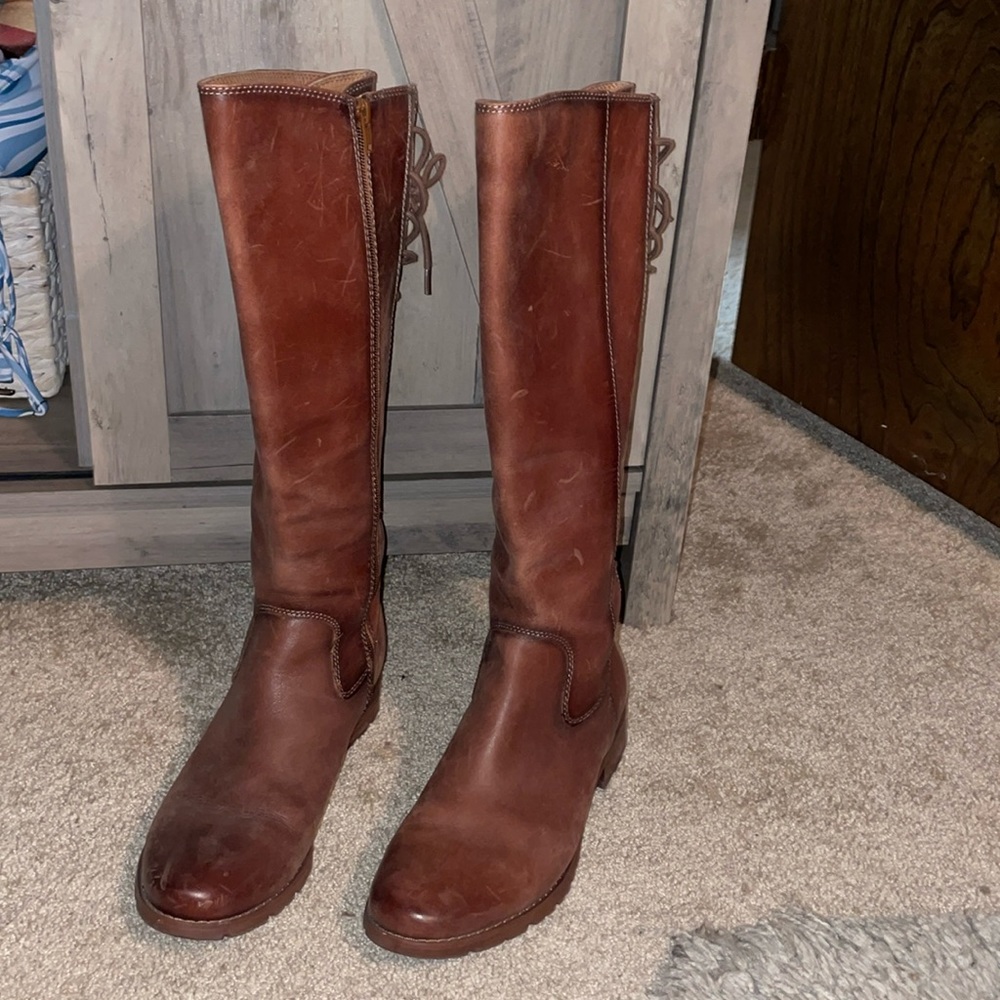 All leather brown boots🤎